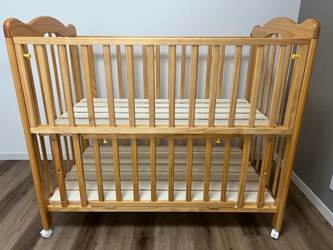 大和屋【アネシス】ベビーベッド 収納付き