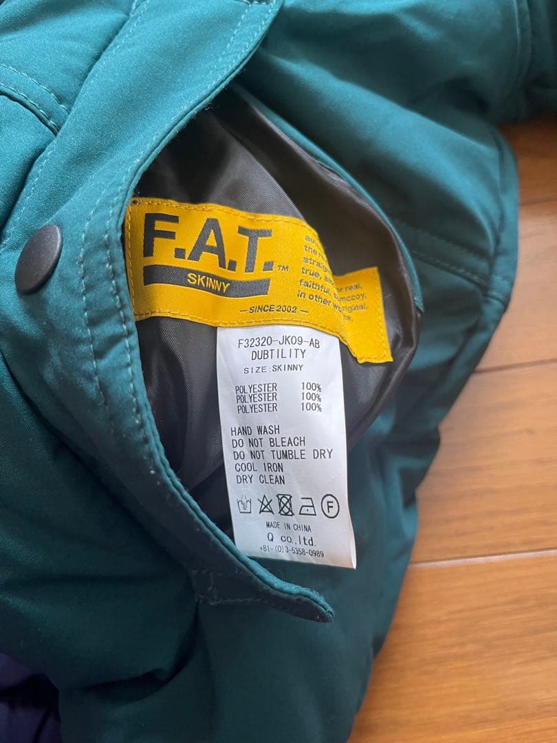 FAT エフエーティー　DUBTILITYリバーシブル パファージャケット