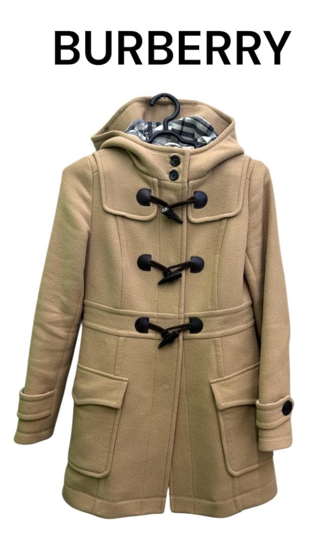 ★ BURBERRY三陽商会 ウールブレンド ダッフルコート 38　ベージュ系