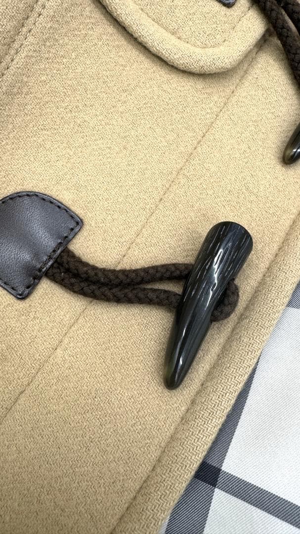 ★ BURBERRY三陽商会 ウールブレンド ダッフルコート 38　ベージュ系