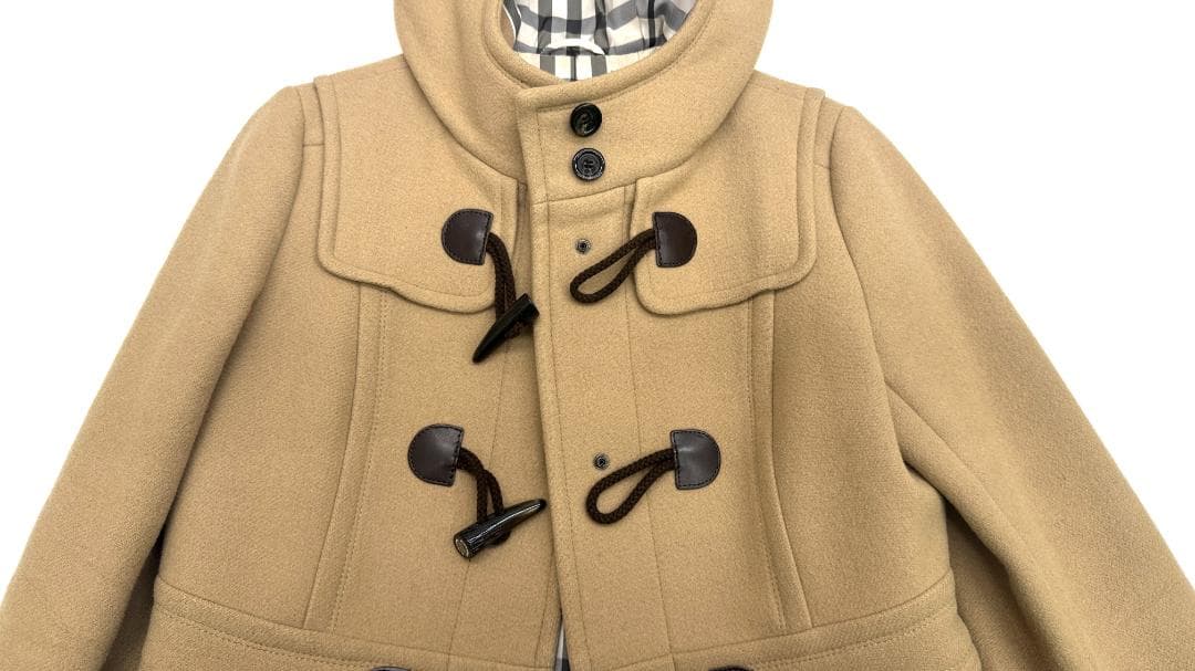 ★ BURBERRY三陽商会 ウールブレンド ダッフルコート 38　ベージュ系