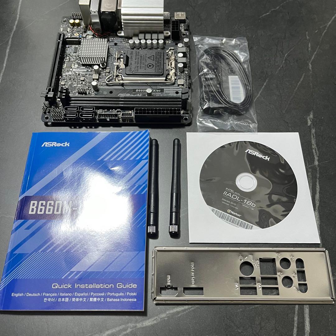 ASRock　B660M-ITX/ac　Wi-Fi　付属品・外箱付き