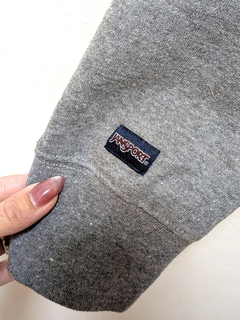 3点ジャンスポーツ NYU 刺繍 スウェットパーカー グレー 灰色 L 古着