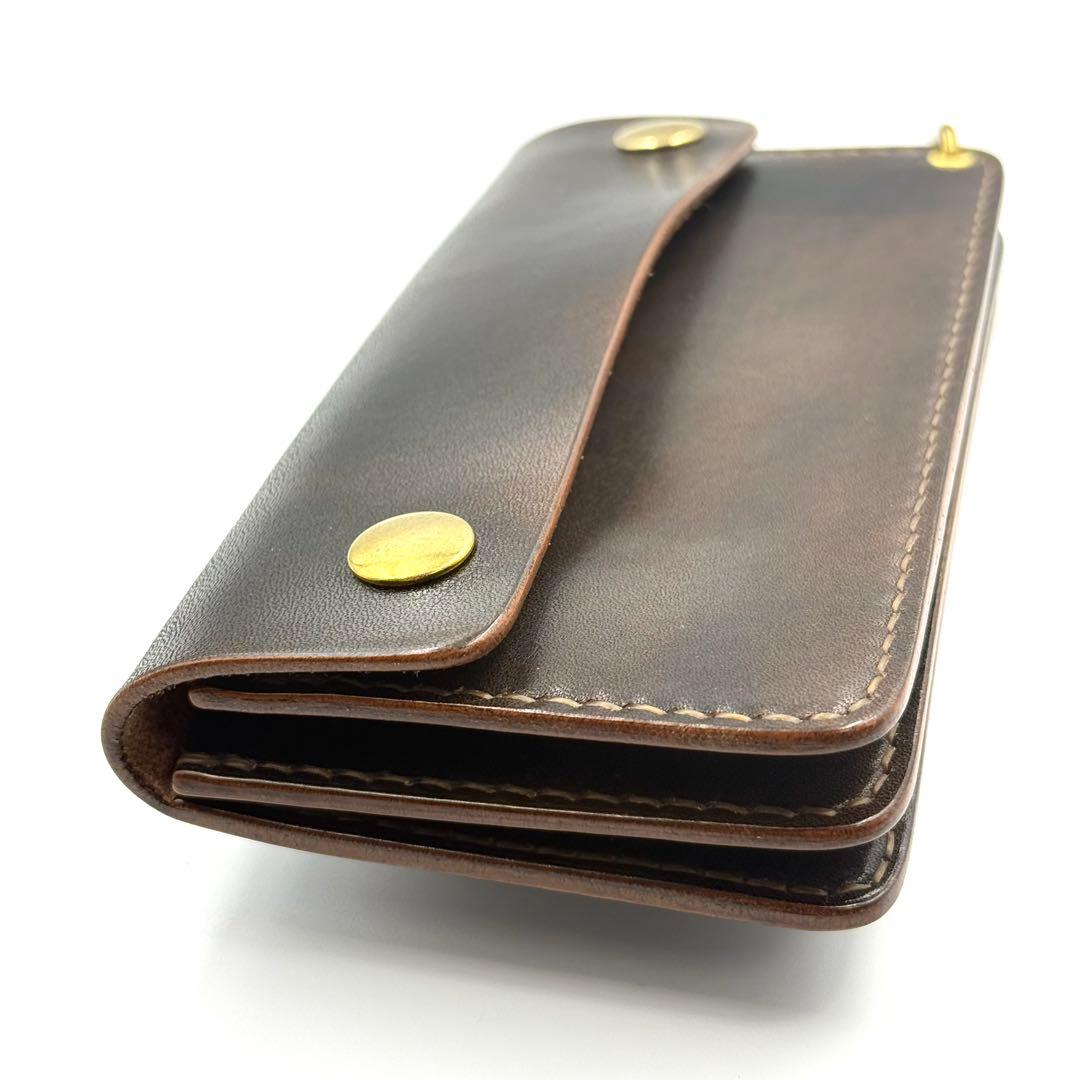 トラッカーウォレット(エイジングブラック)ヴィンテージタイプ　タロンジッパー