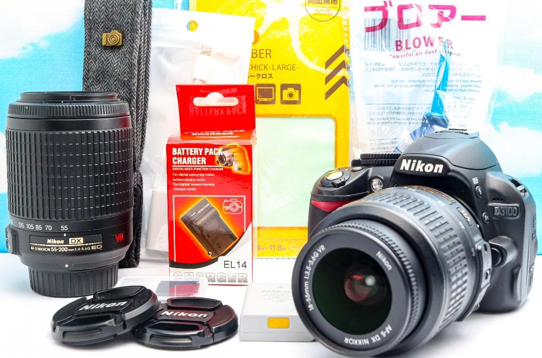 ニコン Nikon D3100⭐️スマホに送れる⭐️ダブルレンズ⭐️安心セット！