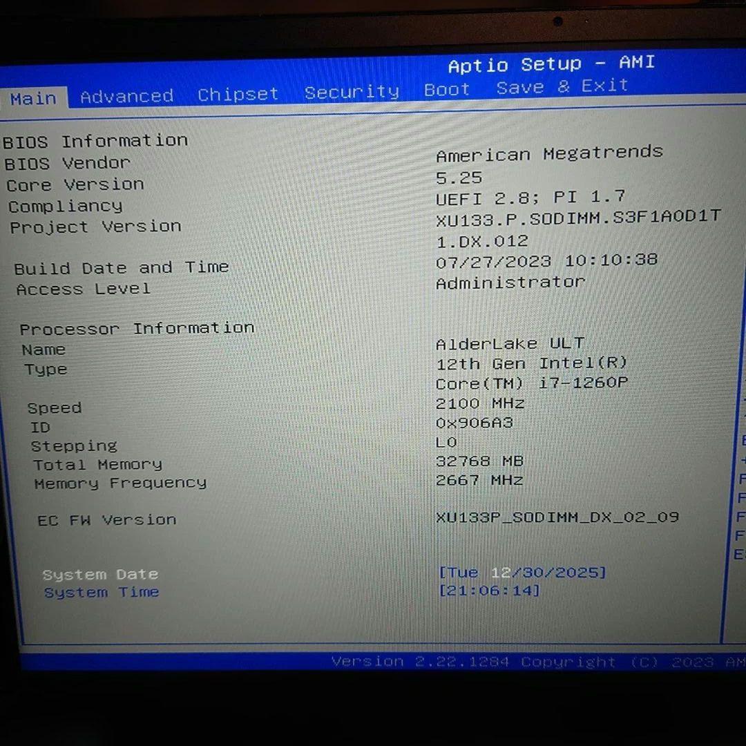 ジャンク i7 1260p メモリ ssd無し
