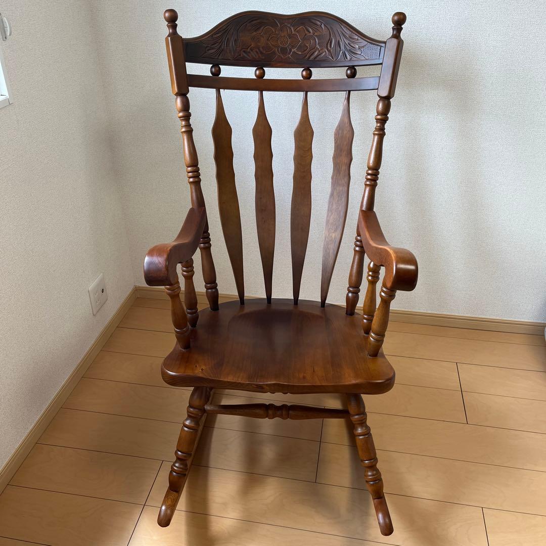 限定値下げ！送料込み　美品　ロッキングチェア　アンティーク　木製　大型