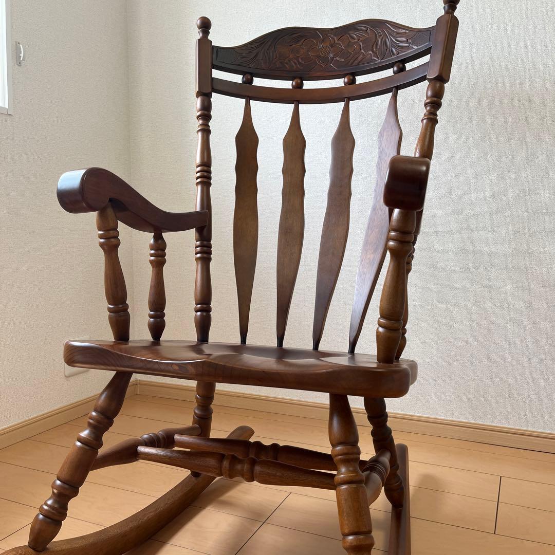 限定値下げ！送料込み　美品　ロッキングチェア　アンティーク　木製　大型
