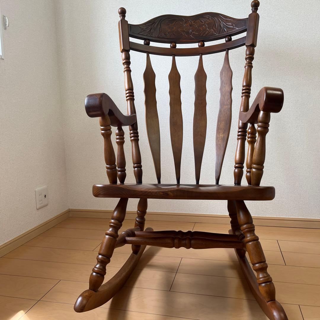 限定値下げ！送料込み　美品　ロッキングチェア　アンティーク　木製　大型