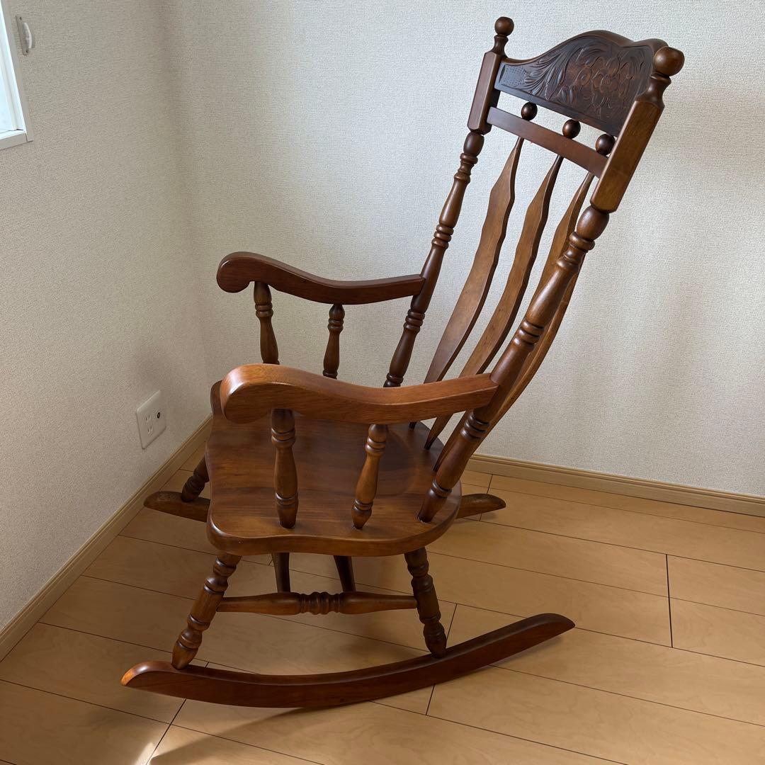 限定値下げ！送料込み　美品　ロッキングチェア　アンティーク　木製　大型