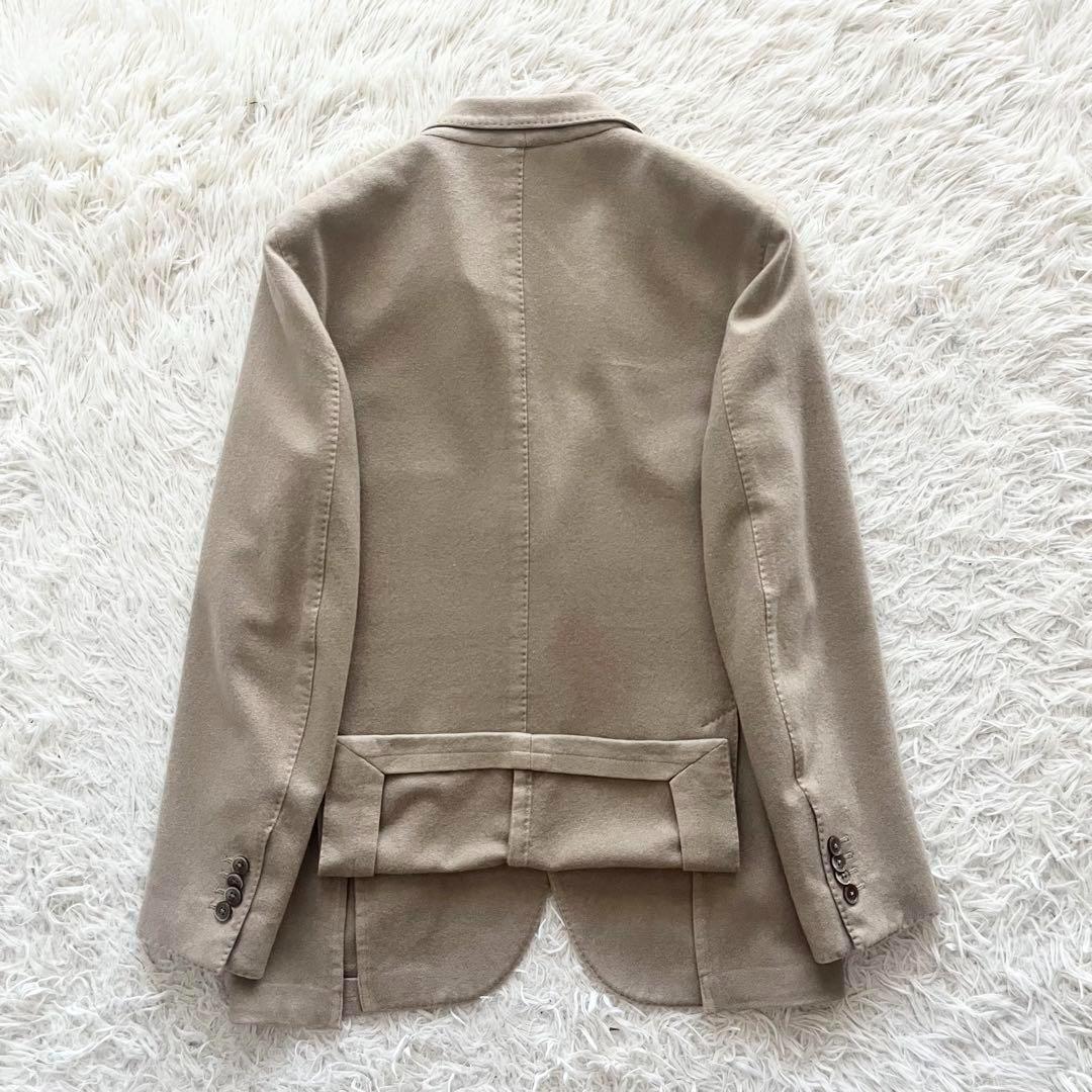<美品> LARDINI カシミヤ100% ベージュ ジャケット サイズ46