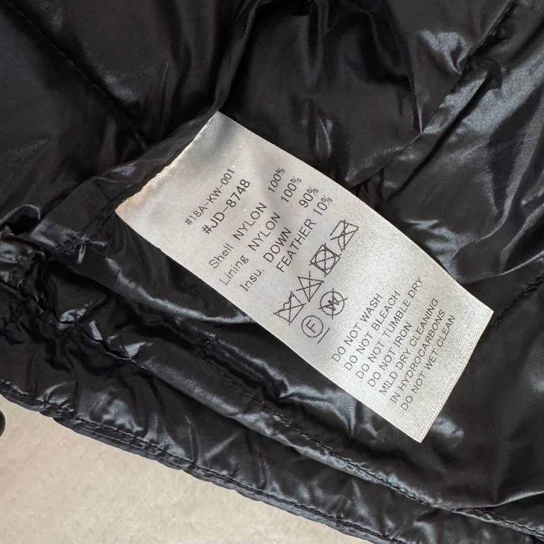 【美品】DANTON ダントン インナーダウン ダウンジャケット ブラック 34
