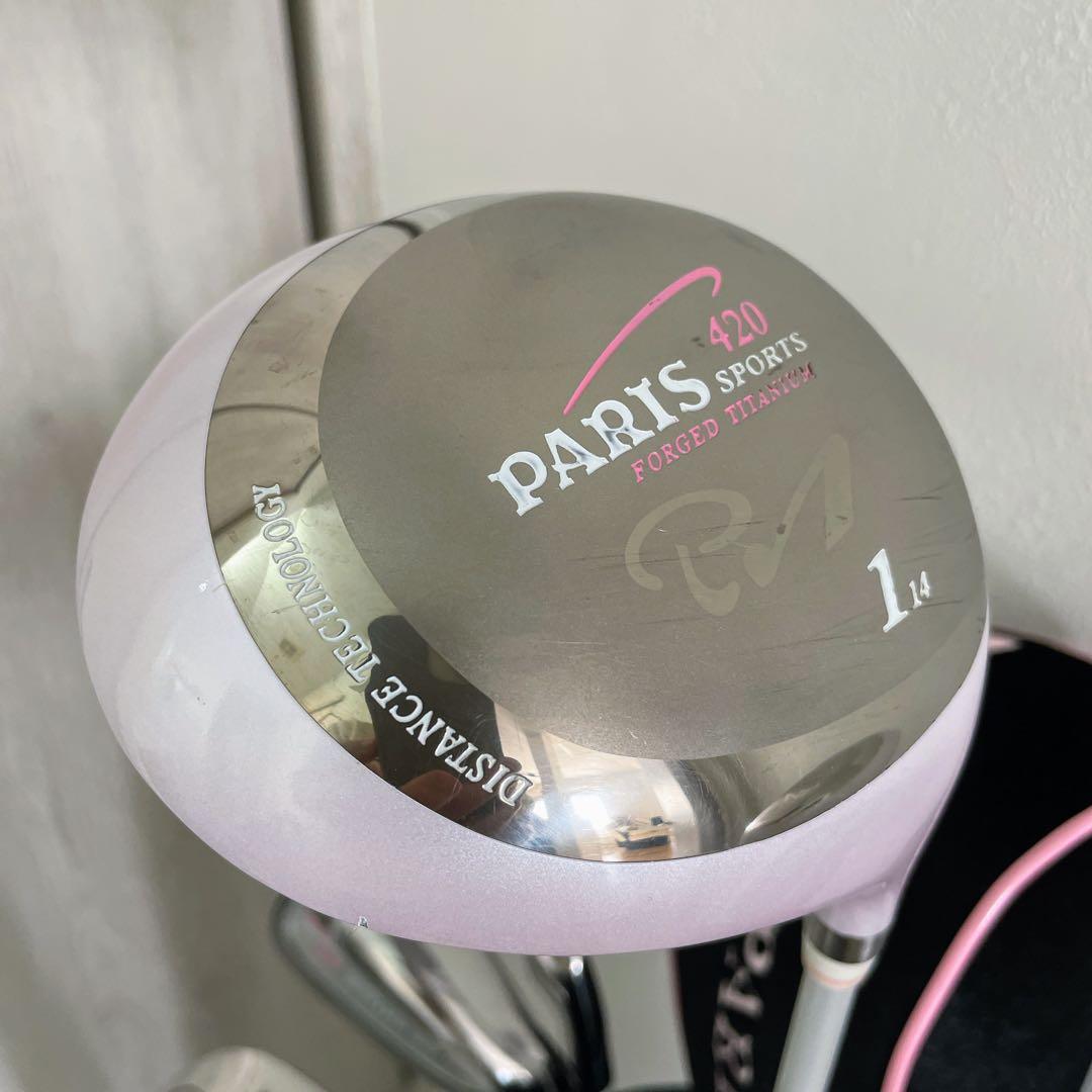 初心者向け　レディース　パリス　Paris　バッグ付ゴルフクラブセット　右利き用