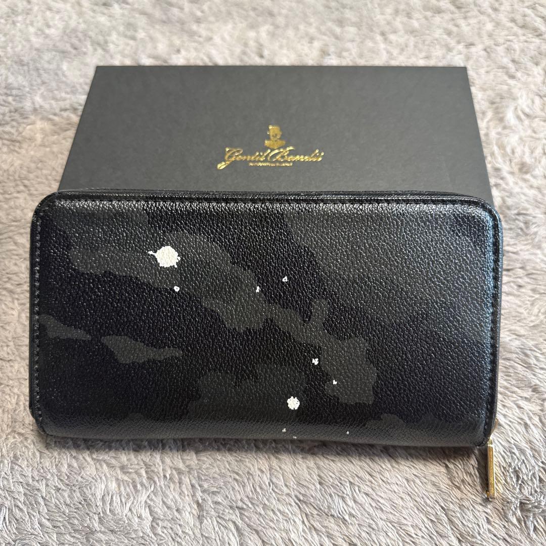 GENTIL BANDIT ブラックカモ　長財布 箱付き