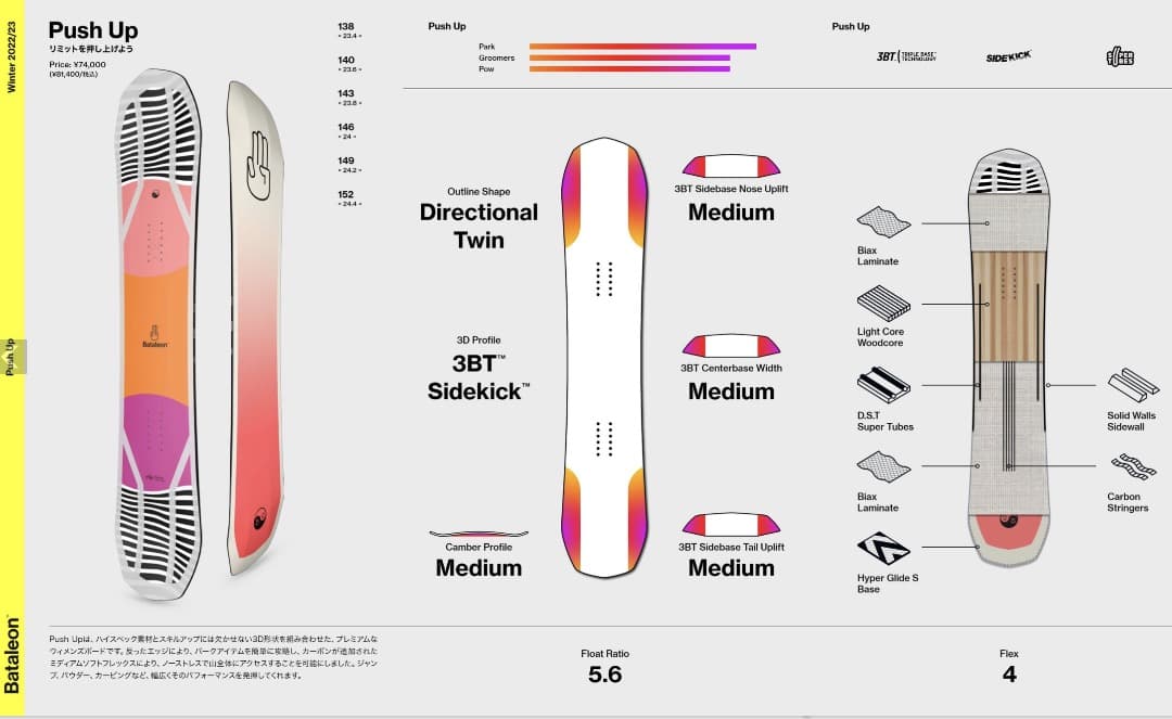 Bataleon Pushup 149cm 22-23 バタレオン