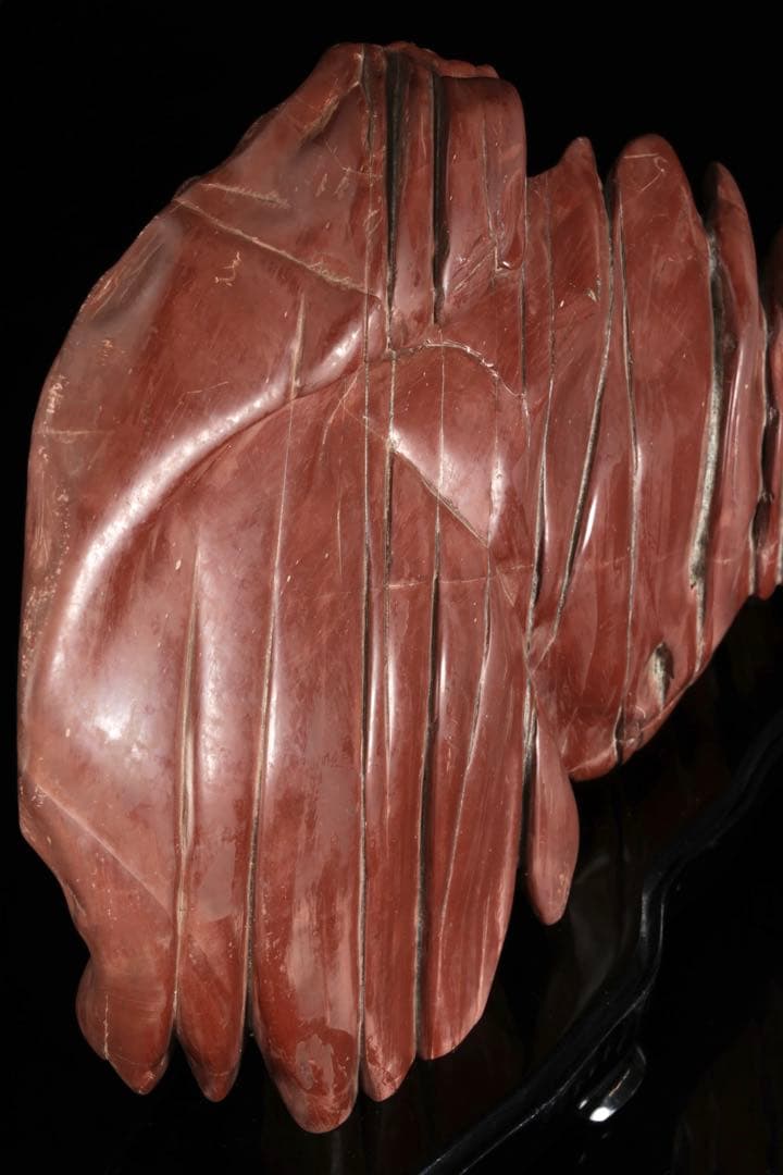 赤石 赤色天然石 レバー鑑賞石 水石 原石 鑑賞石 飾石 美石 台座付