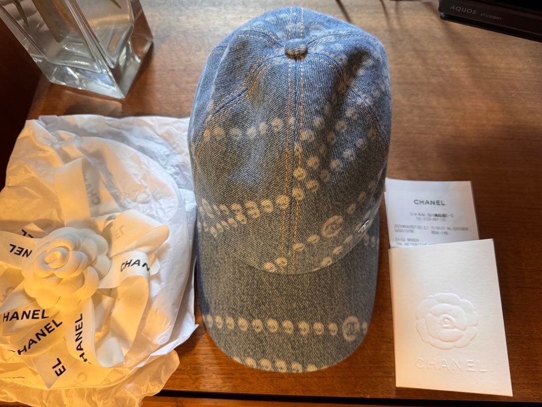 CHANEL デニムベースボールキャップ　試着のみ。