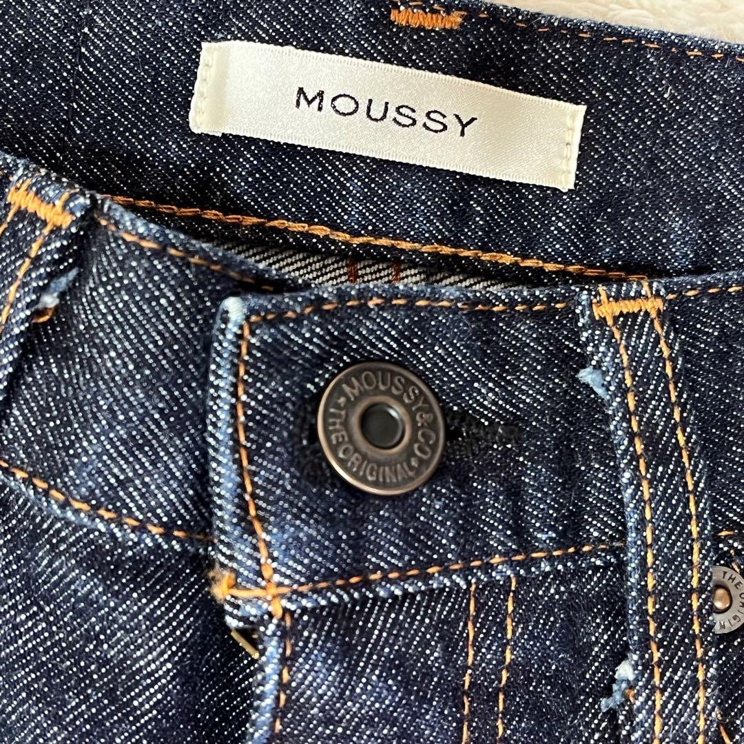 美品MOUSSY MVS FLAREマウジーフレアデニム24濃紺レディース