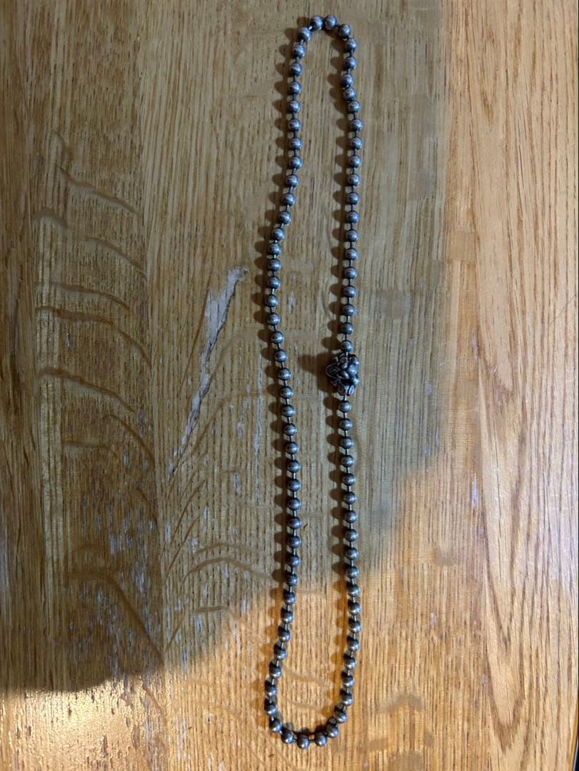 Bill Wall Leatherスカル＆クロスボーンネックレス ボールチェーン