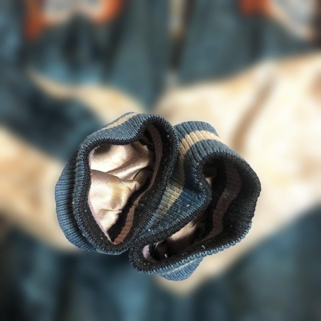 ✨希少✨花旅楽団 スカジャン リバーシブル 刺繍 和柄 桜 スカル 黒 青系