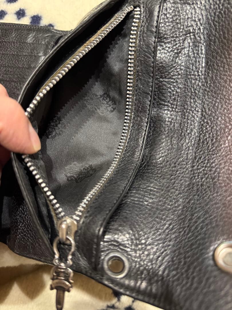 【早い者勝ち】クロムハーツ　CHROME HEARTS ウェーブウォレット　牛革