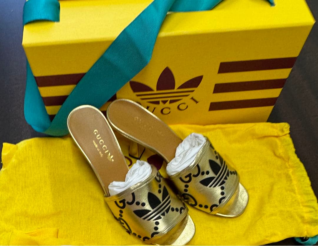 【新品未使用】36 アディダス グッチ コラボ レディース ミュール サンダル