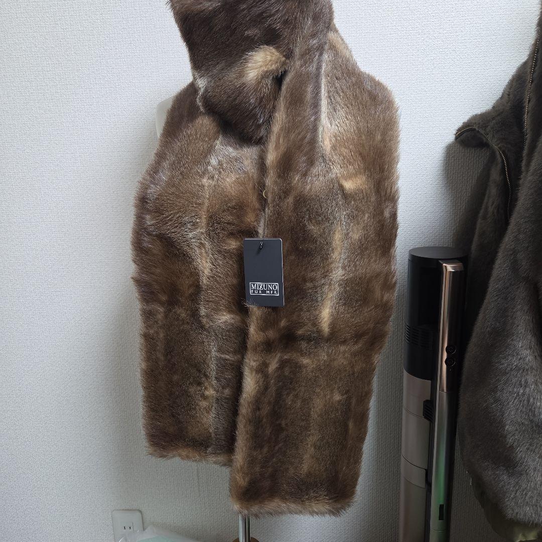 新品　 未使用タグ付き　リアルファー　マフラー　ストール