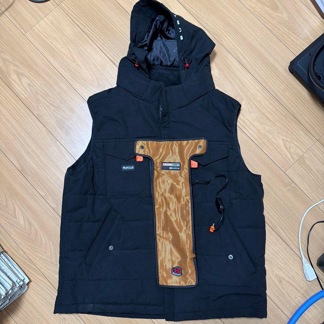 BURTLE 防寒ベスト　5054 秋冬用 ブラック ・サーモクラフトTC500