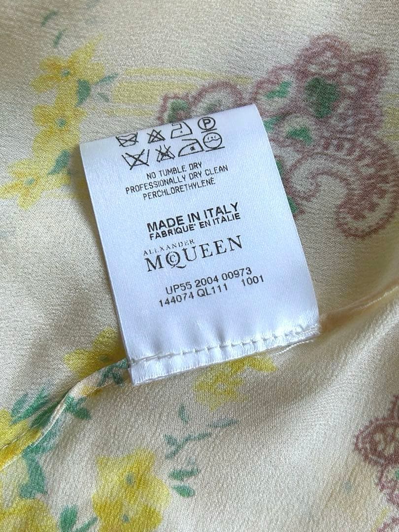 ☆極美品☆アレキサンダーマックイーン☆美しい花柄キャミソール シルク 40