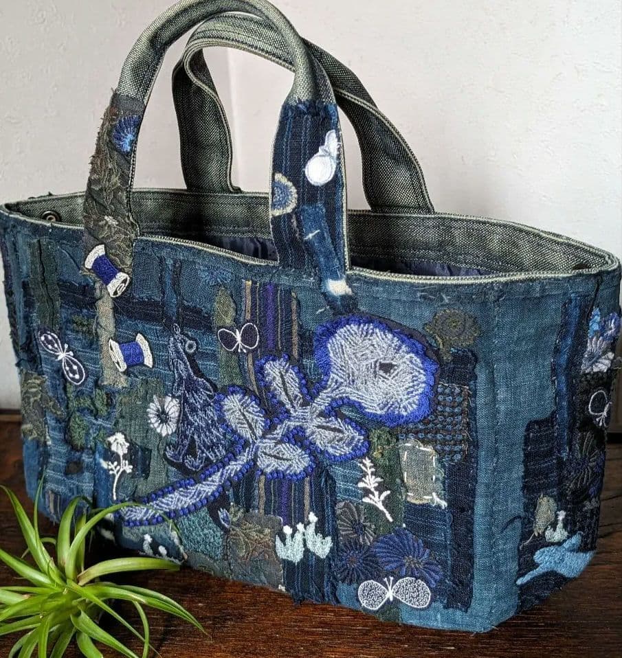 《吉田カバン&Wolf&Flower&襤褸》古布　藍染　ミナ　pjc 　バック