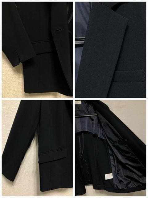 新品☆LL紺系ストレートパンツスーツ♪ストレッチ♪お仕事フォーマル☆r201