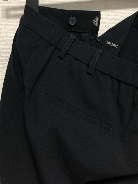 新品☆LL紺系ストレートパンツスーツ♪ストレッチ♪お仕事フォーマル☆r201