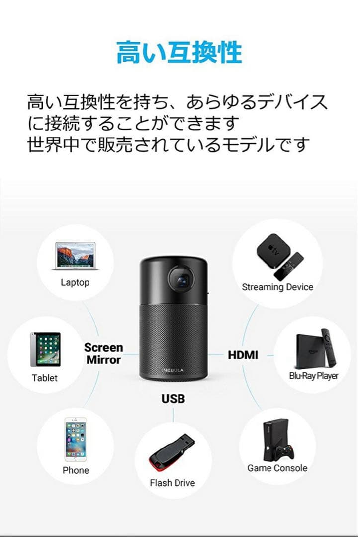 NebulaCapsule モバイルプロジェクター