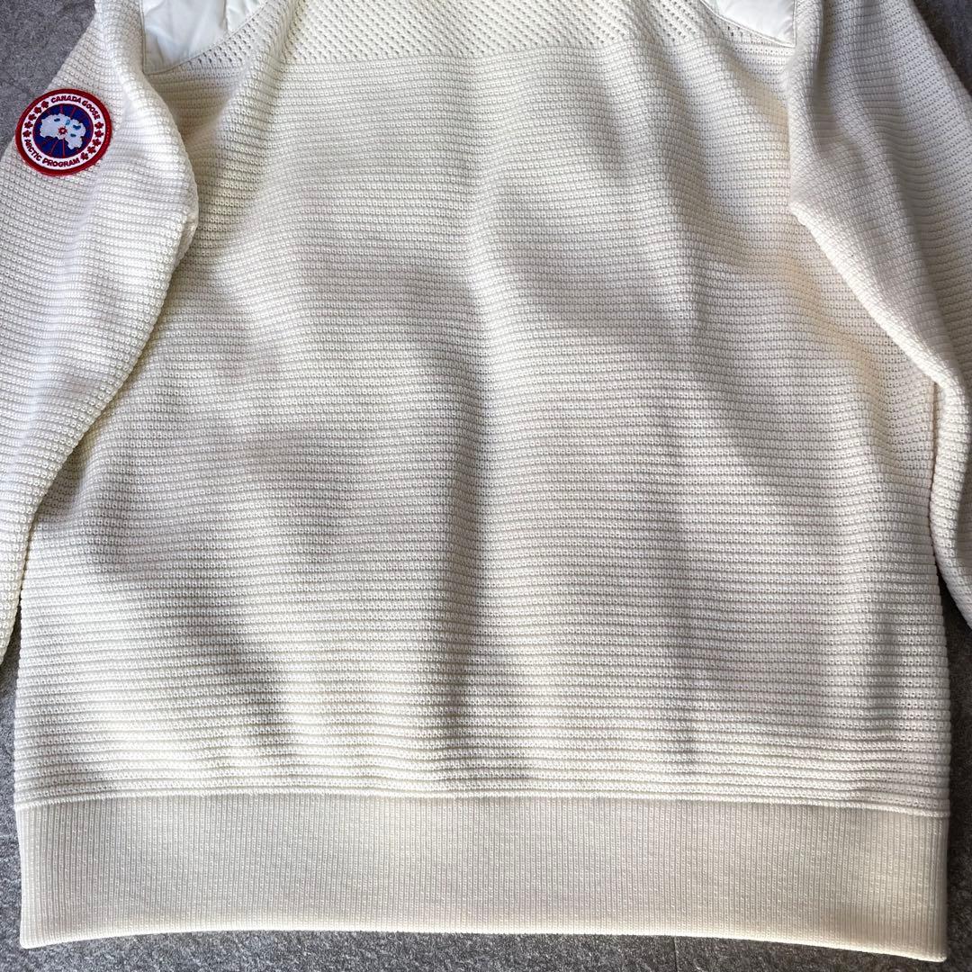 未使用級★カナダグース　ハイブリッジ　キルテッド　ニットフーディー　ダウン　S
