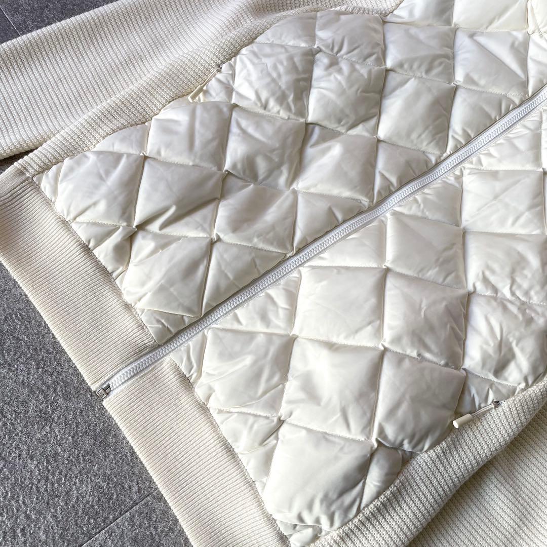 未使用級★カナダグース　ハイブリッジ　キルテッド　ニットフーディー　ダウン　S