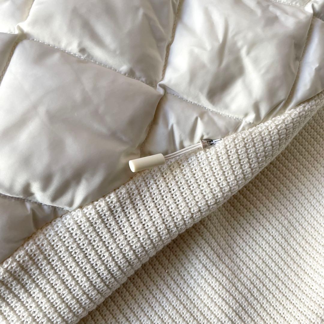 未使用級★カナダグース　ハイブリッジ　キルテッド　ニットフーディー　ダウン　S