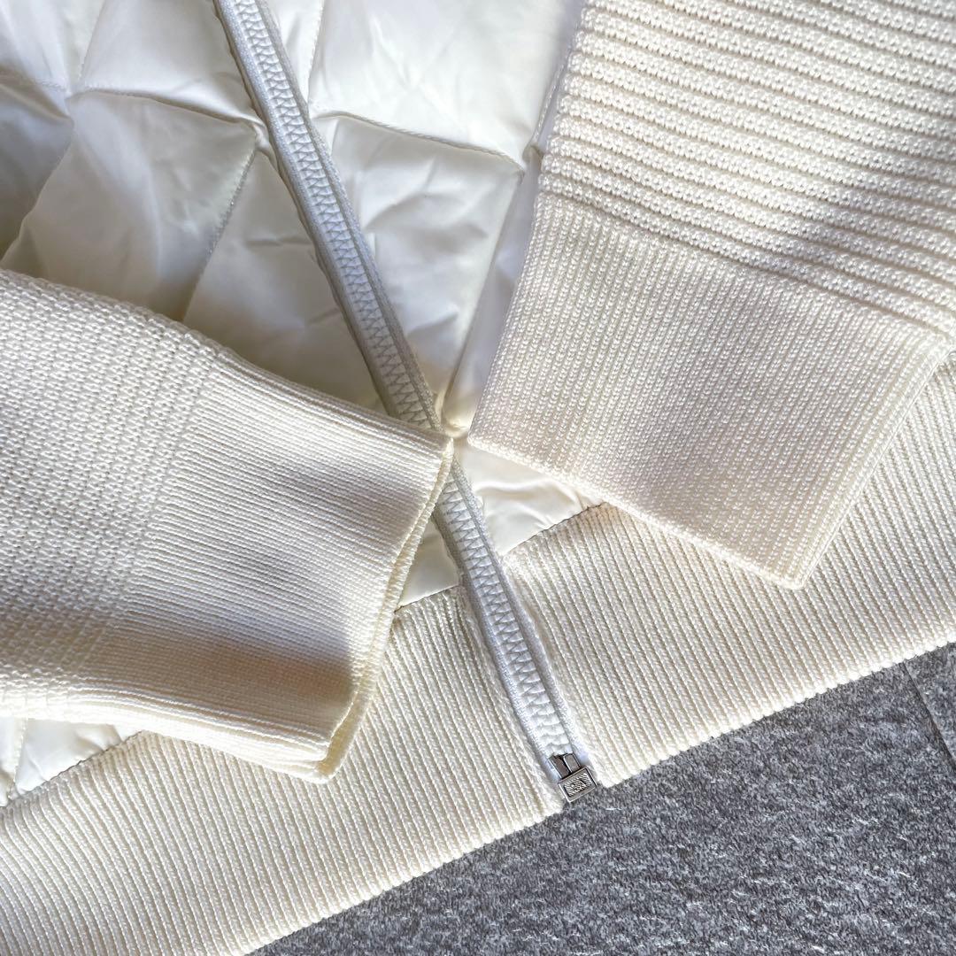 未使用級★カナダグース　ハイブリッジ　キルテッド　ニットフーディー　ダウン　S