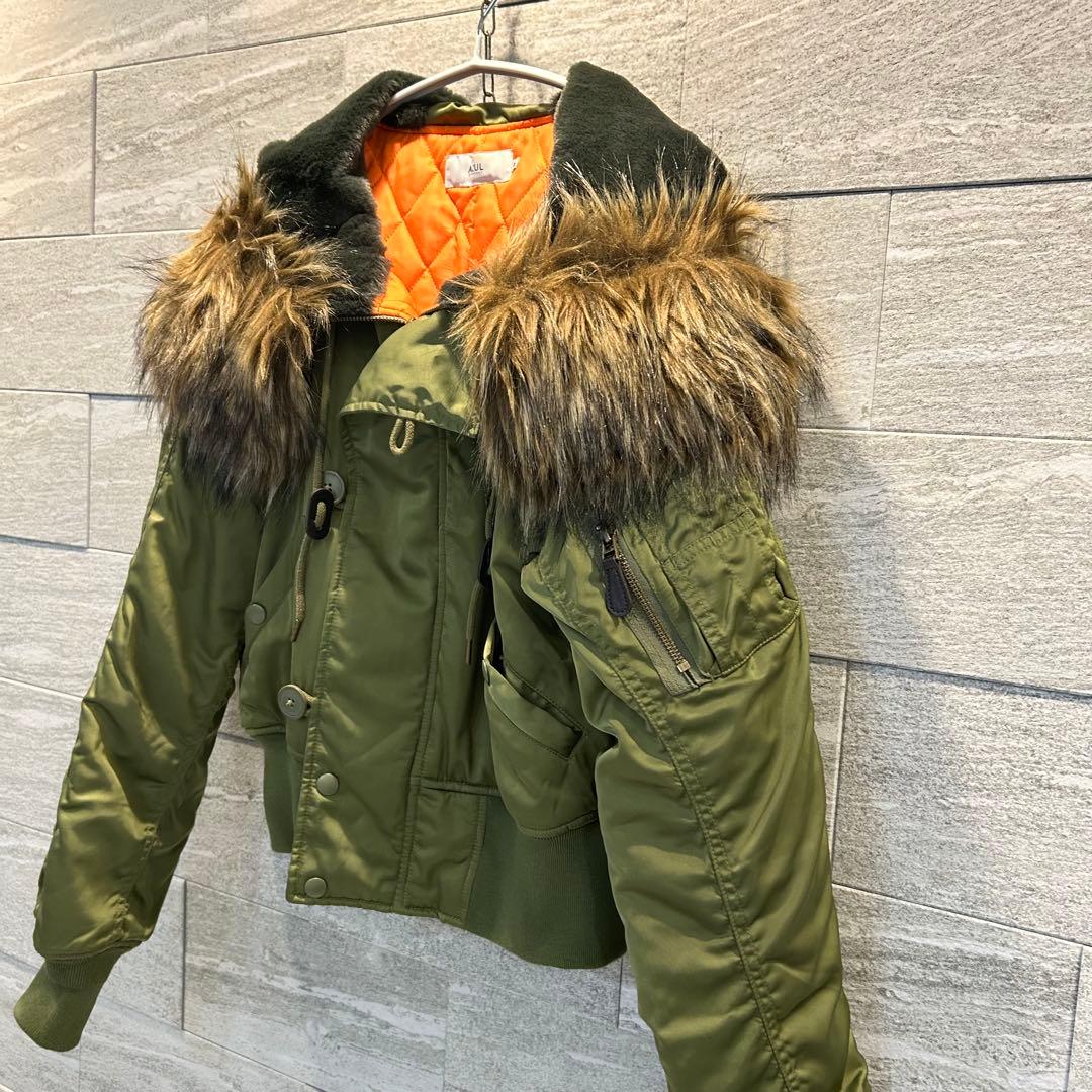超美✨マウジー N-2B ミリタリージャケット 短丈 Y2K 平成 カーキ M