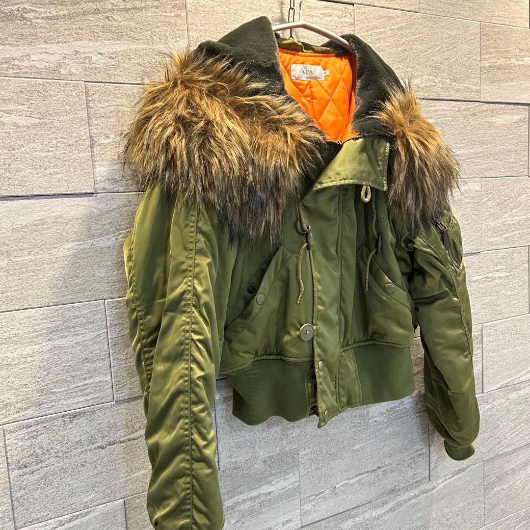 超美✨マウジー N-2B ミリタリージャケット 短丈 Y2K 平成 カーキ M