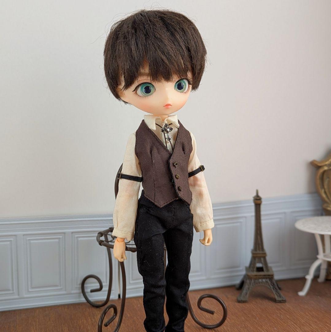 1534※ハルモニアブルームアウトフィット※茶色のカマーベストとパンツのセット※