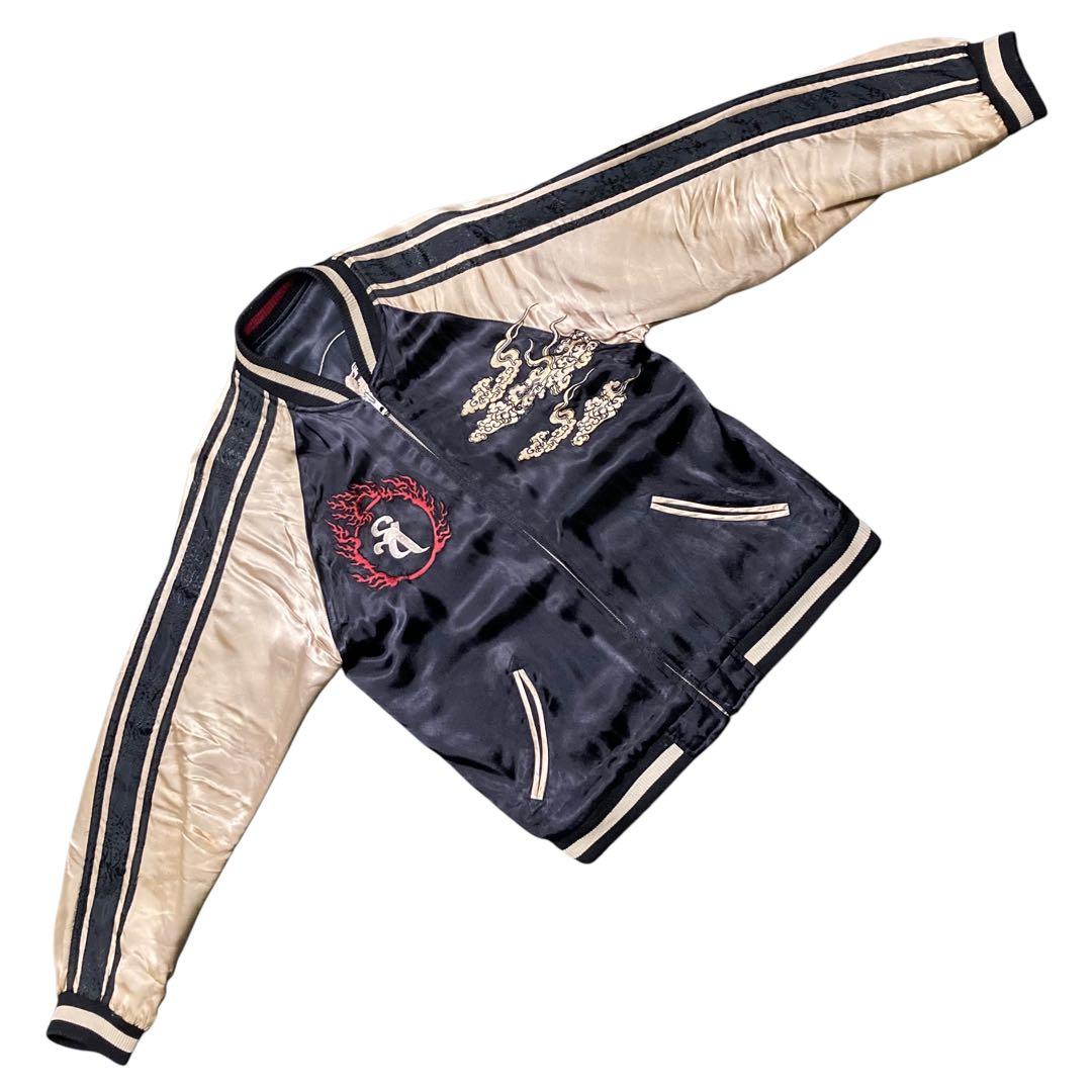 オイル 良品 00s百花繚乱 スカジャン 毘沙門天王 勝利 財宝の神四天王