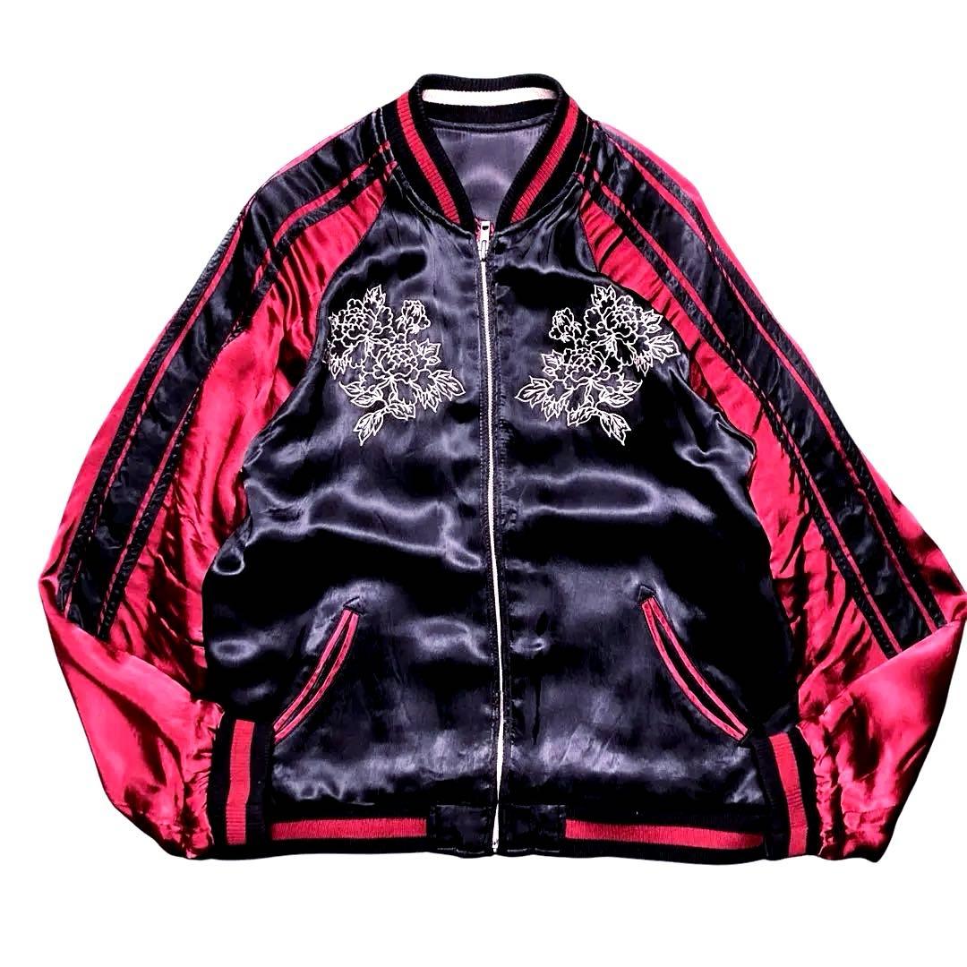 オイル 良品 00s百花繚乱 スカジャン 毘沙門天王 勝利 財宝の神四天王