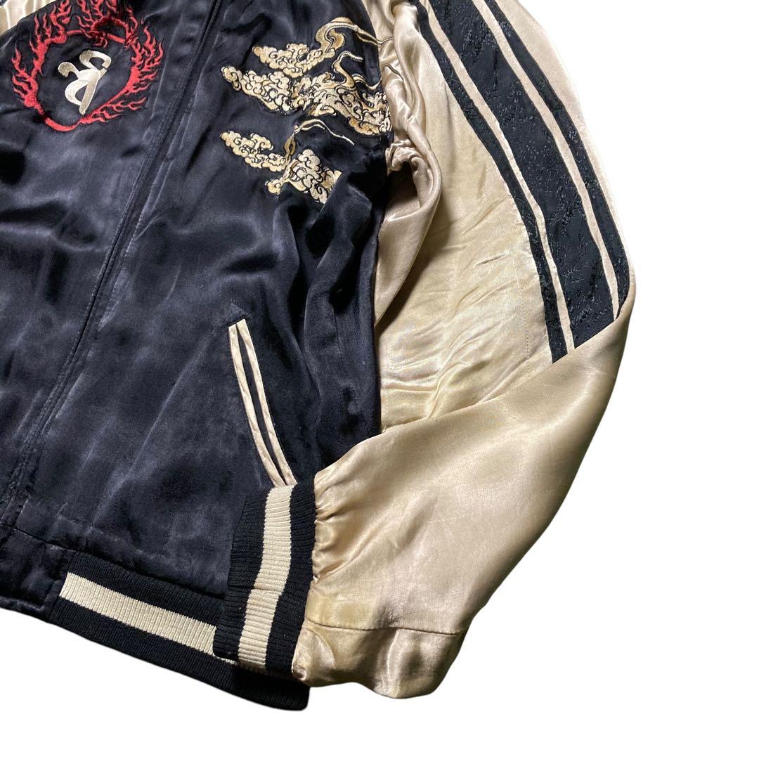 オイル 良品 00s百花繚乱 スカジャン 毘沙門天王 勝利 財宝の神四天王