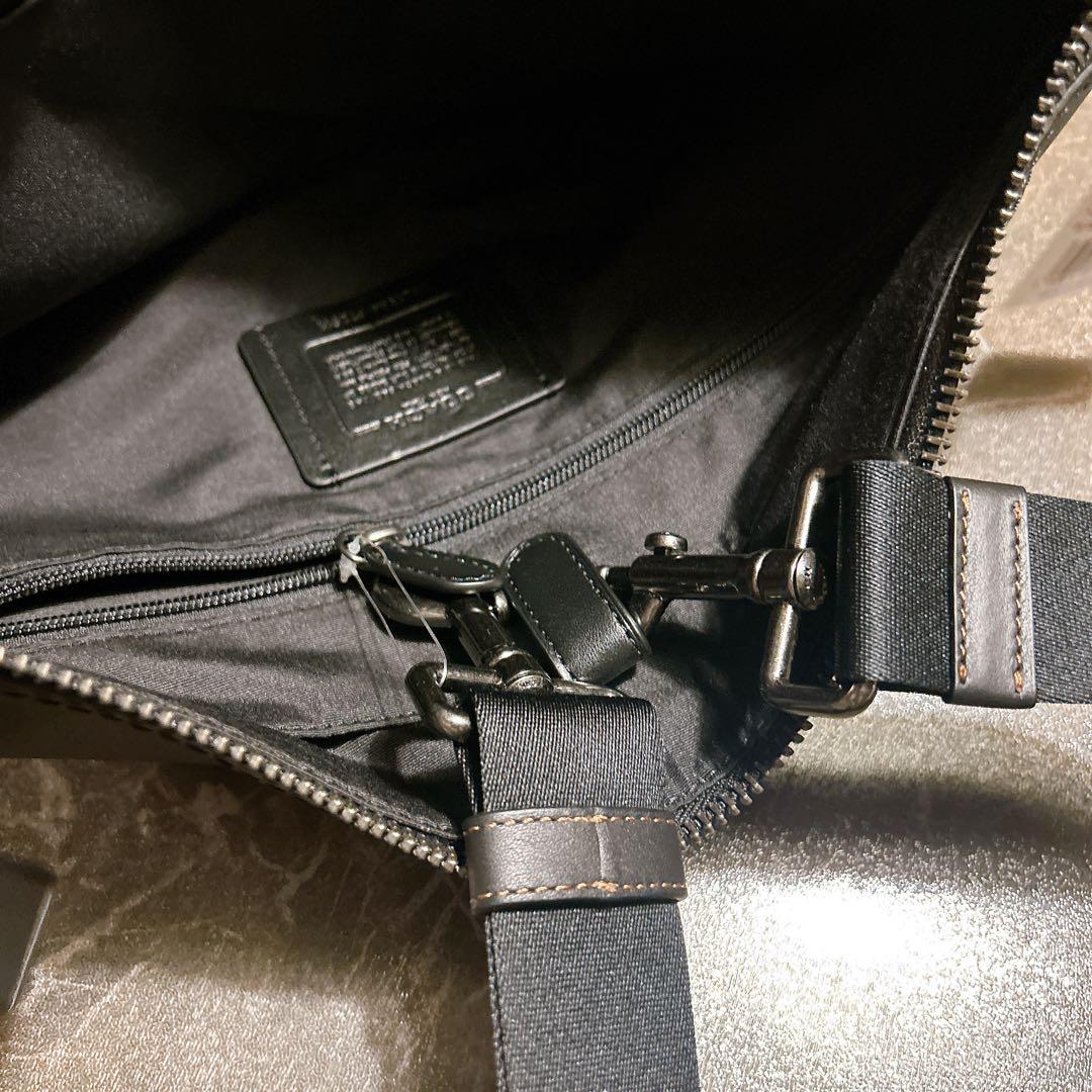 【最終値下中】黒 COACH コーチ ブラック レザー ショルダーバッグ