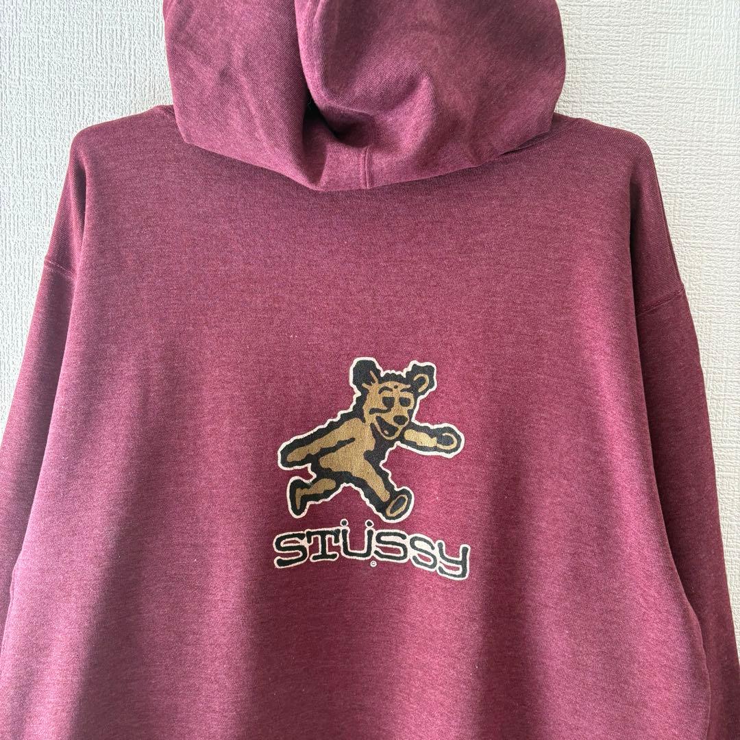 80s oldstussy 黒タグ 2枚タグ フーディー