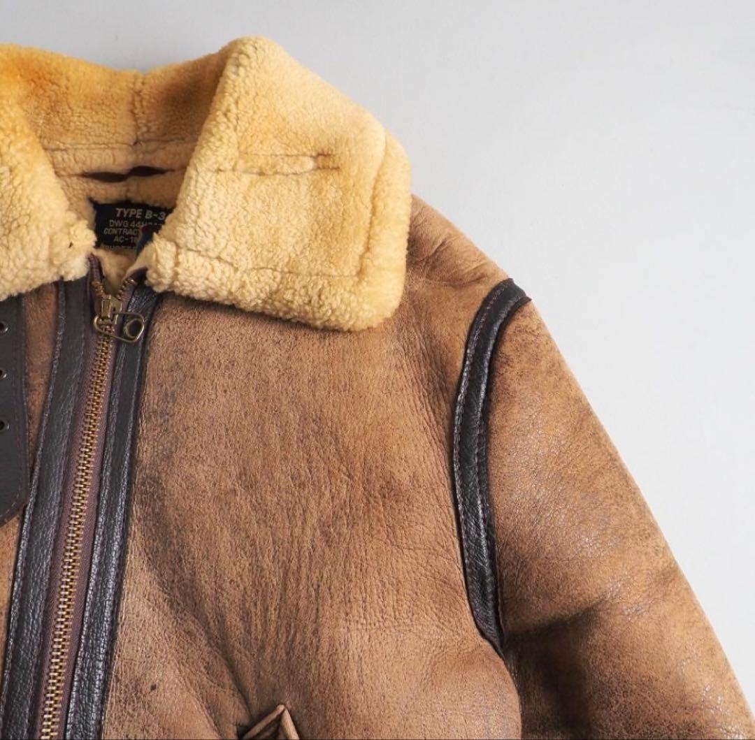 【SCHOTT サイズ42】B-3 ムートンジャケット USA製希少