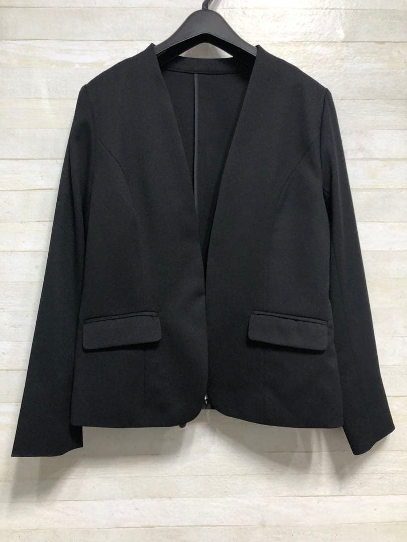 新品☆L黒系・着回し3点セット・セミワイドパンツ・お仕事やフォーマル◯G192