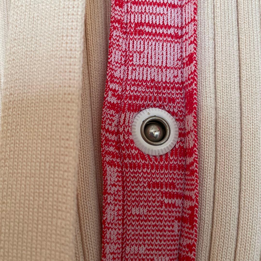 トーガ プルアTogaリブ編みクリーム色カーディガン