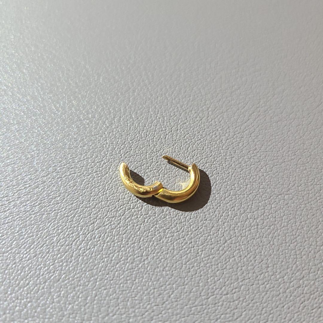 hum フープピアスK18【片耳のみ】