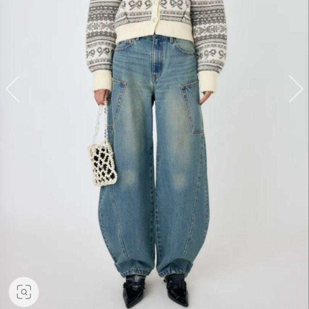 美品■マウジー コクーン ストレートNARROWED HEM 0サイズ S相当